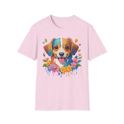 Dog Shirt Unisex Animal Tee 100 Percent Cotton Gildan Softstyle 64000