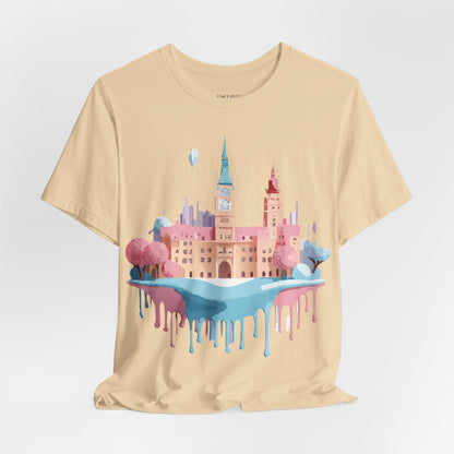 Natural Cotton Tee Shirt - Beautiful Places Collection - Prague Printify