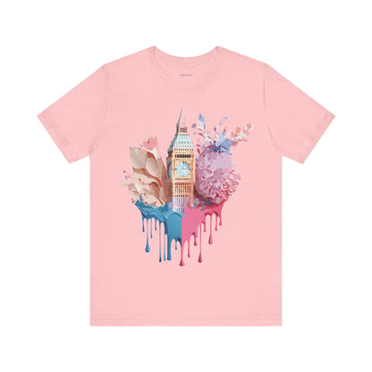 Natural Cotton Tee Shirt - Beautiful Places Collection - London Printify