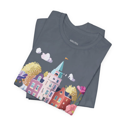 Natural Cotton Tee Shirt - Beautiful Places Collection - Amsterdam Printify