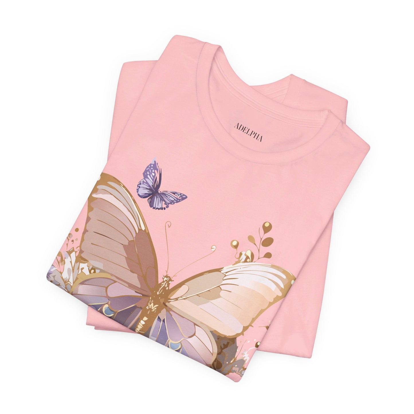 T-shirt en coton naturel avec papillon