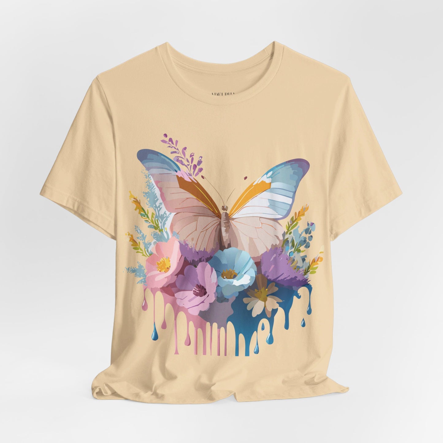 T-Shirt aus natürlicher Baumwolle mit Schmetterling