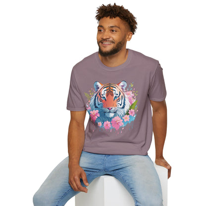 Unisex Tiger Shirt Gildan Softstyle 64000 Cotton Tee Everyday Comfort