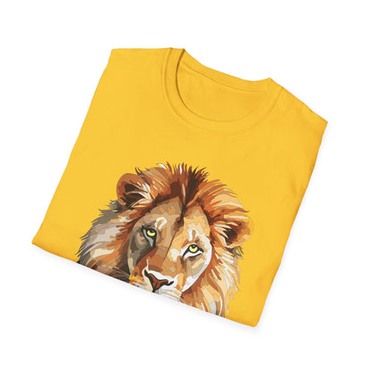 Lion Shirt Unisex Animal Tee Gildan Softstyle 64000 100 Percent Ring Spun Cotton