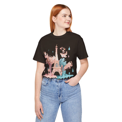 Natural Cotton Tee Shirt - Beautiful Places Collection - Paris Printify