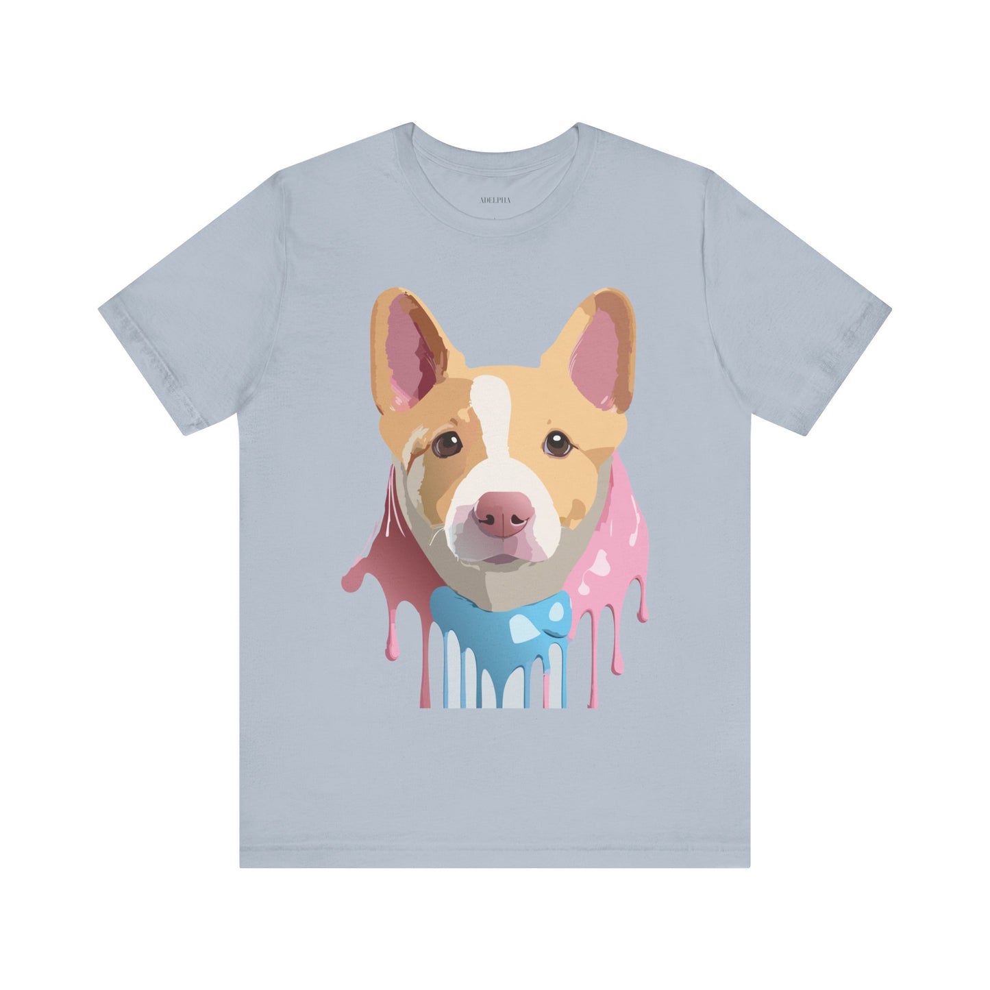 Natural Cotton Tee Shirt with Dog