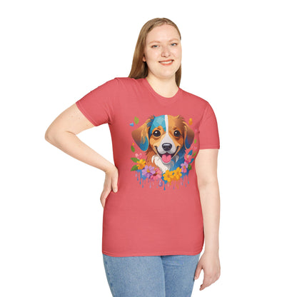Dog Shirt Unisex Animal Tee 100 Percent Cotton Gildan Softstyle 64000