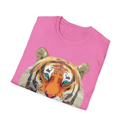 Tiger Shirt Unisex Animal Tee Gildan Softstyle 64000 Cotton Tee