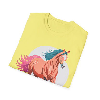 Unisex Horse Shirt Tee Gildan Softstyle 64000 Premium Ringspun Cotton