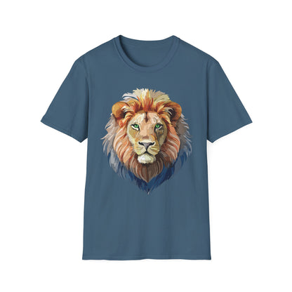 Lion Floral Tee Unisex Gildan Softstyle 64000 Cotton Short Sleeve Shirt