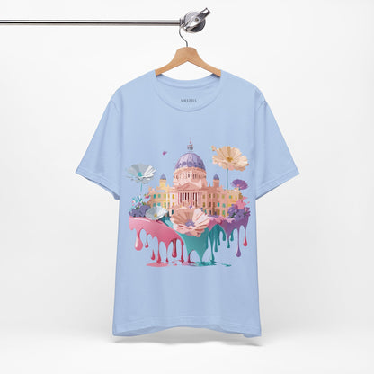 Natural Cotton Tee Shirt - Beautiful Places Collection - Madrid Printify