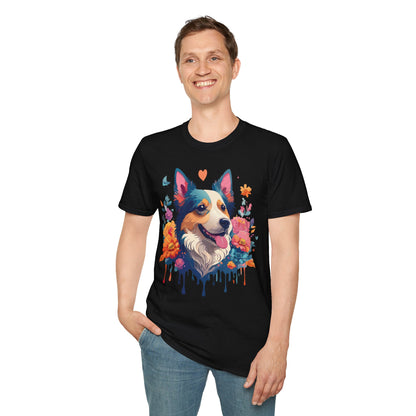 Animal Print Dog Shirt Unisex Softstyle Cotton Tee For Pet Lovers
