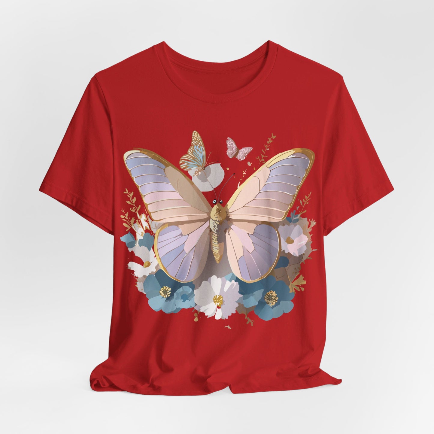 T-shirt en coton naturel avec papillon