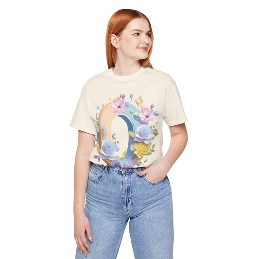 Natural Cotton Tee Shirt - Letters Collection - O Printify