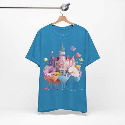 Natural Cotton Tee Shirt - Beautiful Places Collection - Amsterdam Printify