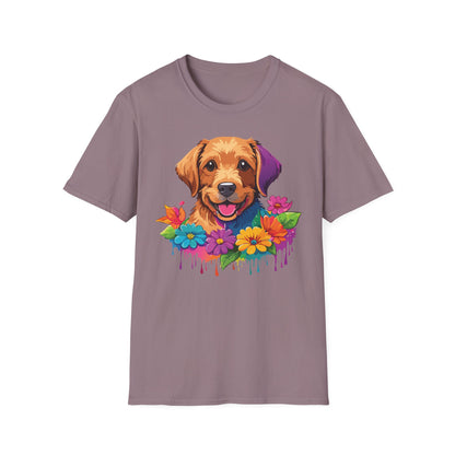 Unisex Dog Shirt With Animals Tee Softstyle Gildan 64000 Comfort Fit