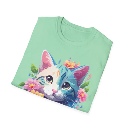 Cat Shirt Unisex Cat Lover Tee Premium Gildan Softstyle 64000 Lightweight