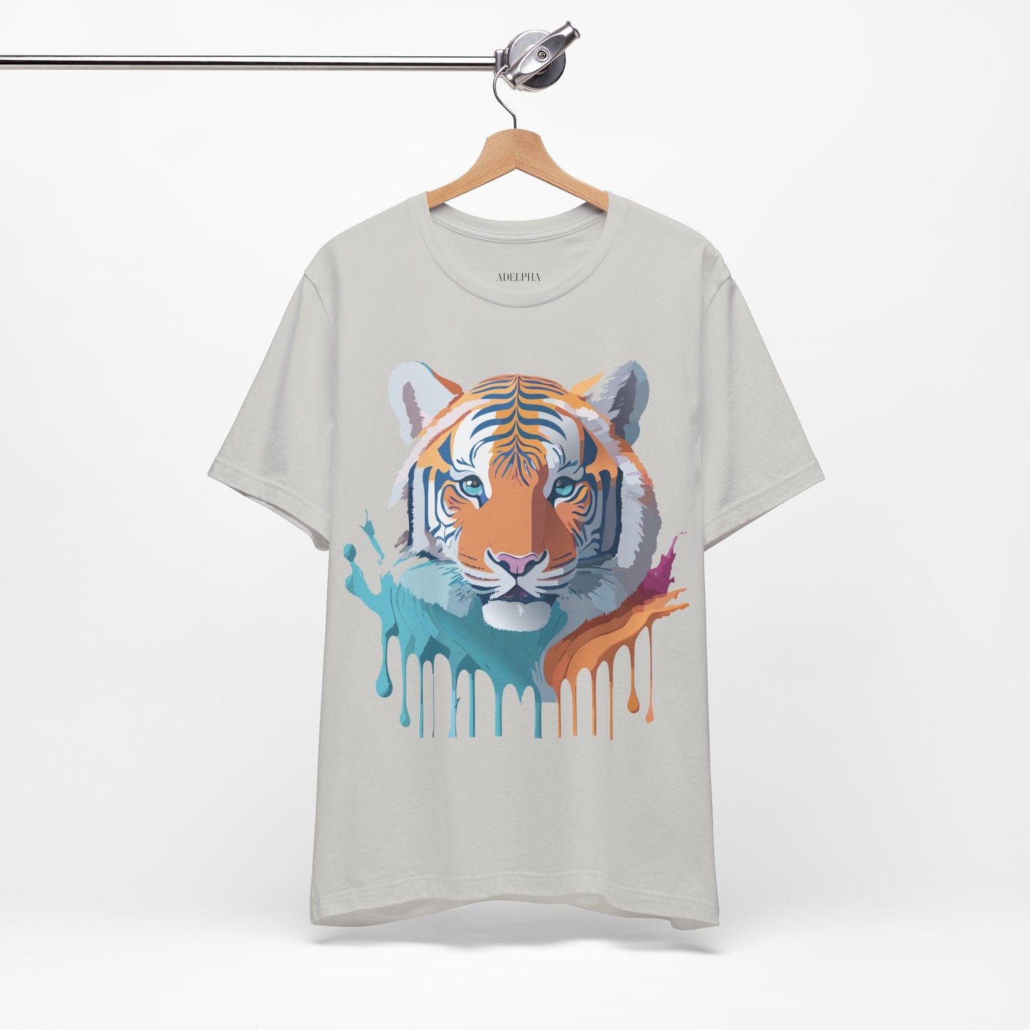 Natural Cotton Tee Shirt with Tiger