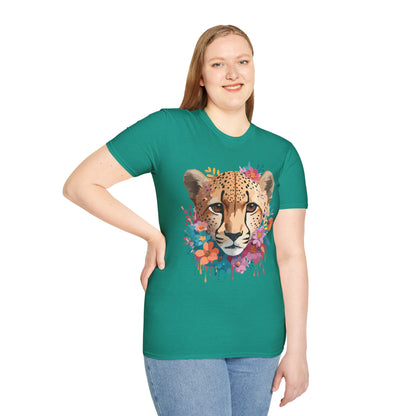 Cheetah Print Unisex Softstyle Tee Gildan 64000 Cotton Short Sleeve Shirt
