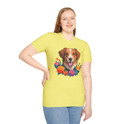 Dog Shirt Unisex Animal Tee Short Sleeve Gildan Softstyle 64000 Cotton Tee