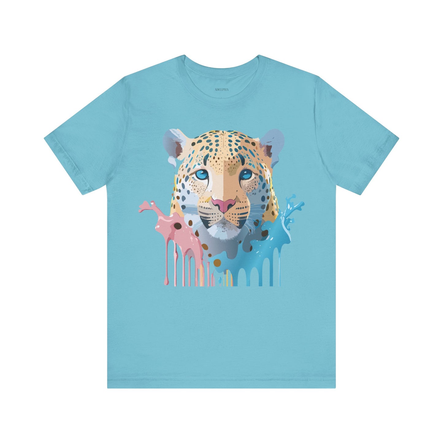 Natural Cotton Tee Shirt with Cheetah