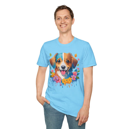 Dog Shirt Unisex Animal Tee 100 Percent Cotton Gildan Softstyle 64000