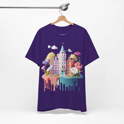 Natural Cotton Tee Shirt - Beautiful Places Collection - Amsterdam Printify