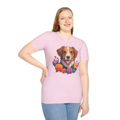 Dog Shirt Unisex Animal Tee Short Sleeve Gildan Softstyle 64000 Cotton Tee