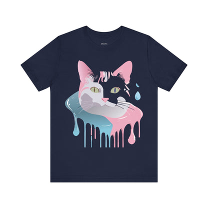 Natural Cotton Tee Shirt with Cat Printify