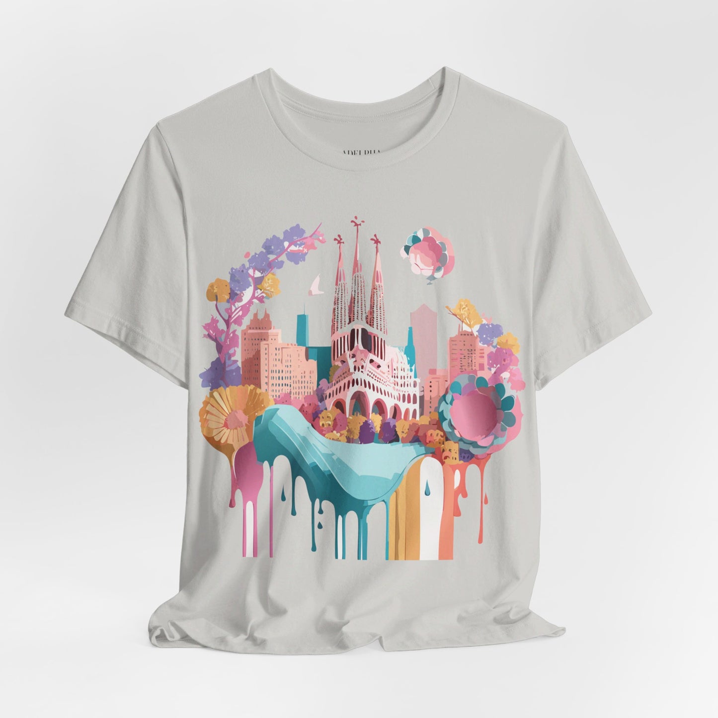 T-Shirt aus natürlicher Baumwolle – Kollektion „Beautiful Places“ – Barcelona