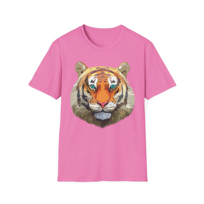 Tiger Shirt Unisex Animal Tee Gildan Softstyle 64000 Cotton Tee