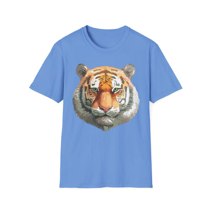 Tiger Print Shirt Unisex Animal Tee Gildan Softstyle 64000 Cotton Comfort