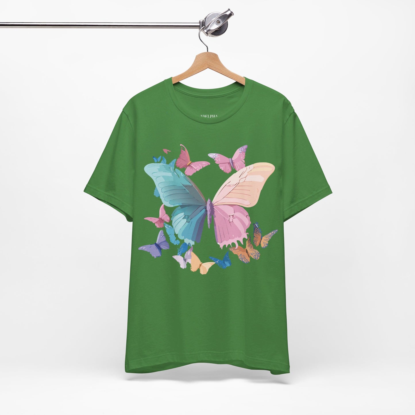 T-Shirt aus natürlicher Baumwolle mit Schmetterling