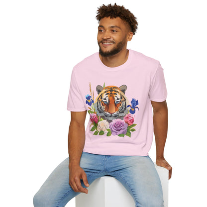 Unisex Tiger Shirt Softstyle Graphic Tee 100 Percent Cotton Apparel