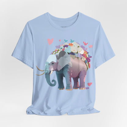Natural Cotton Tee Shirt with Elephant Printify
