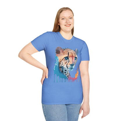 Cheetah Shirt Unisex Tee Softstyle Gildan 64000 100 Percent Ring Spun Cotton