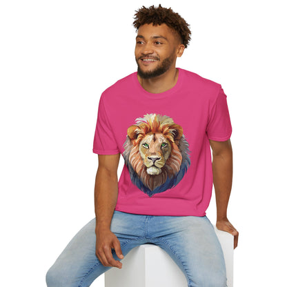 Lion Floral Tee Unisex Gildan Softstyle 64000 Cotton Short Sleeve Shirt