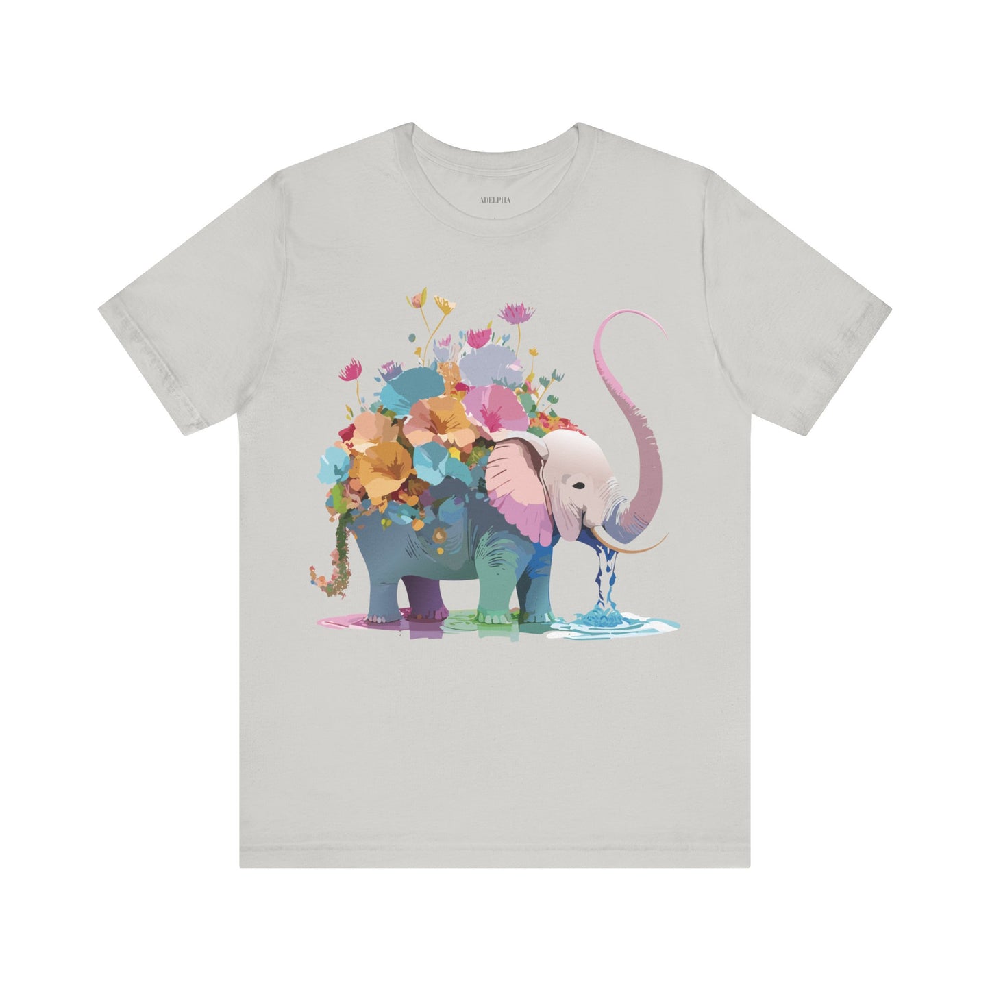 Natural Cotton Tee Shirt with Elephant