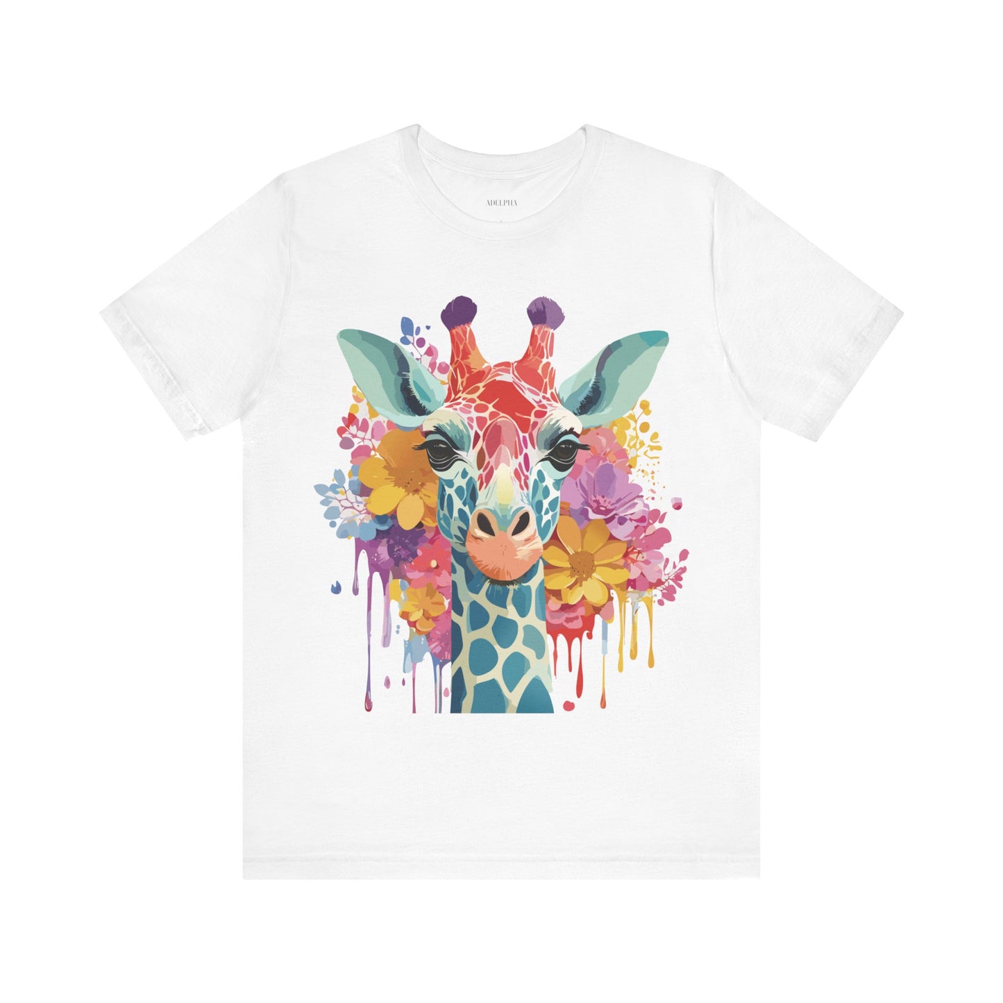 Natural Cotton Tee Shirt with Giraffe