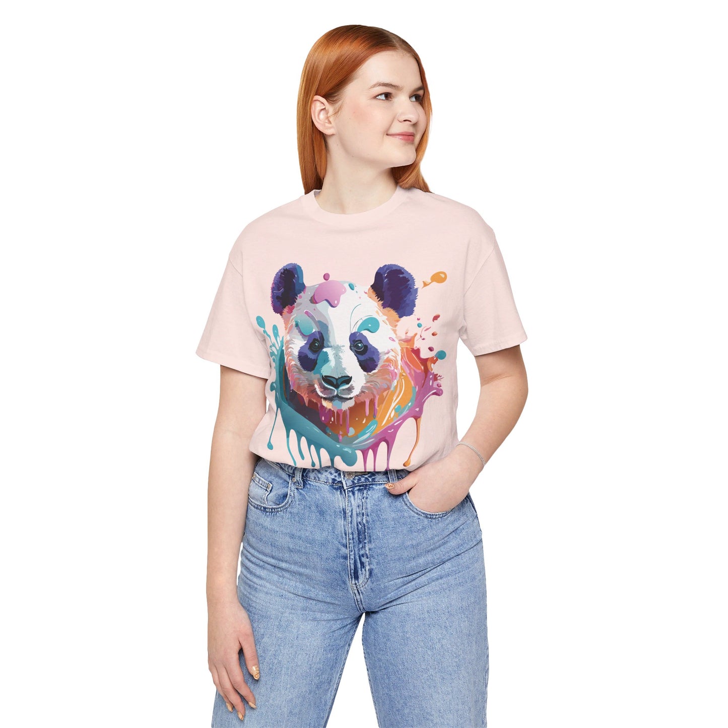 T-shirt en coton naturel avec panda