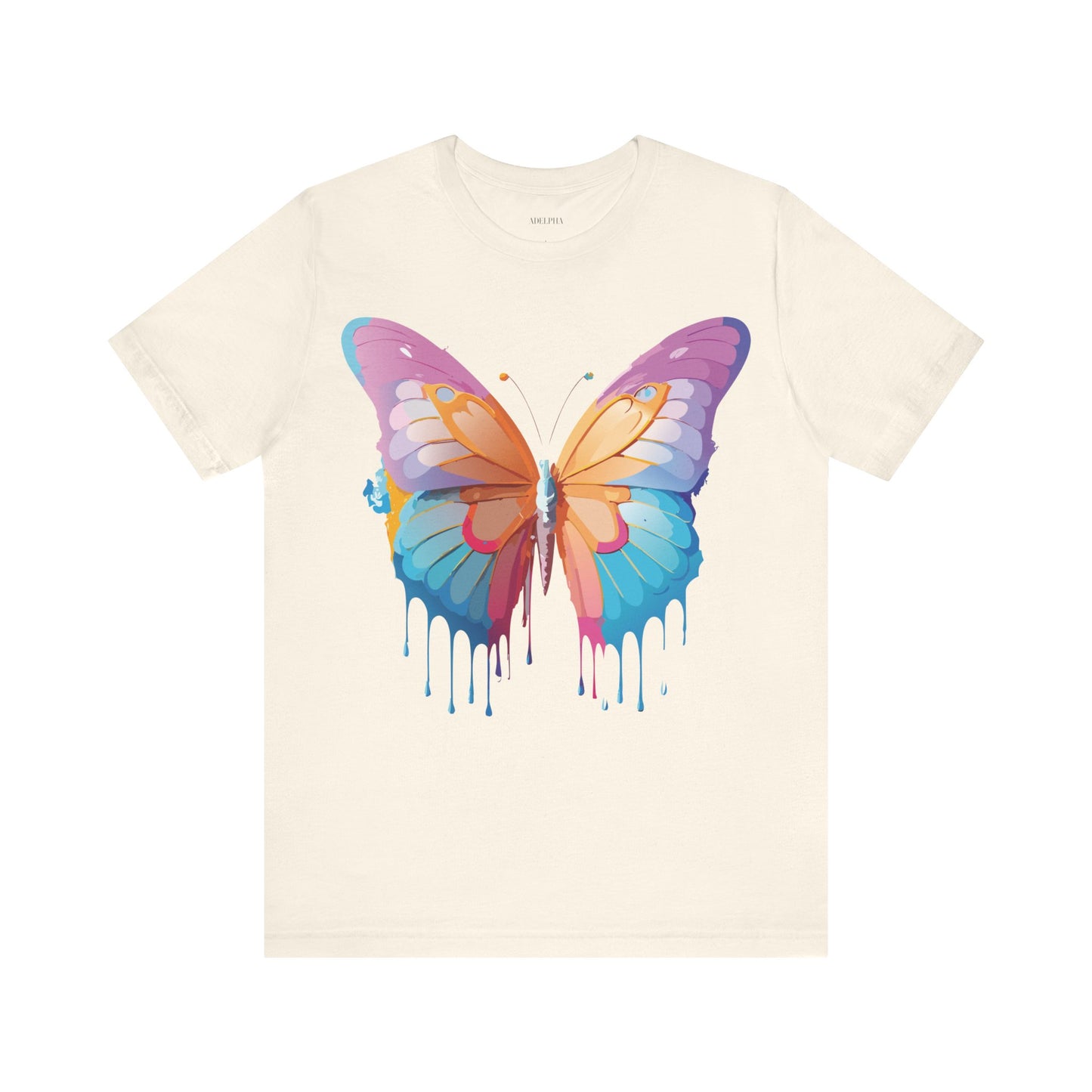 T-Shirt aus natürlicher Baumwolle mit Schmetterling