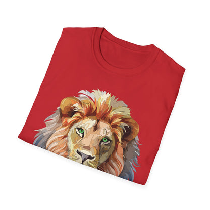 Lion Shirt Unisex Animal Tee Gildan Softstyle 64000 Cotton Comfort
