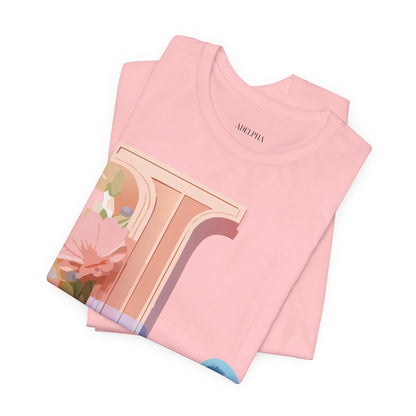 Natural Cotton Tee Shirt - Letters Collection - L Printify