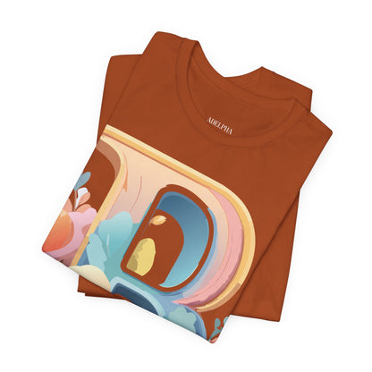 Natural Cotton Tee Shirt - Letters Collection - B Printify