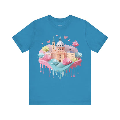 Natural Cotton Tee Shirt - Beautiful Places Collection - Prague Printify