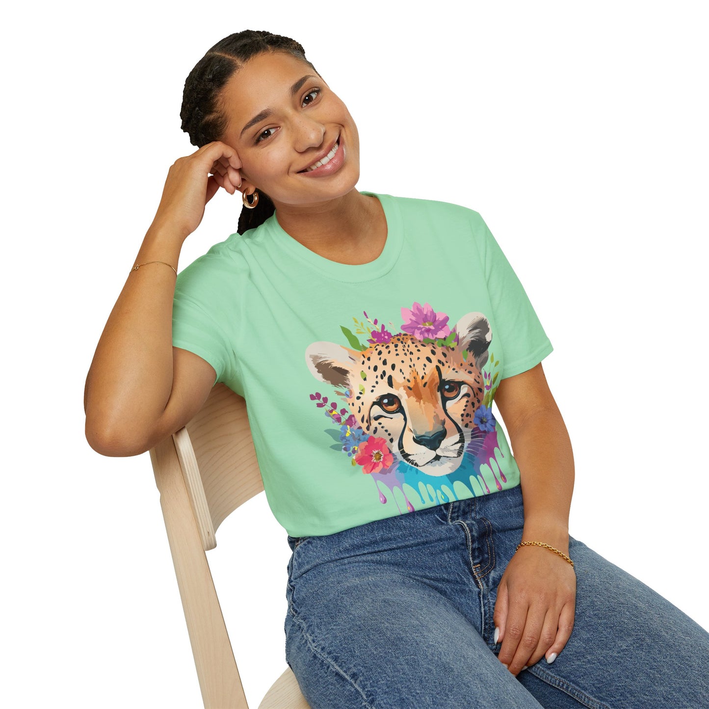 Cheetah Shirt, Shirt with Cheetah, Cheetah Tee, Shirt with Animals