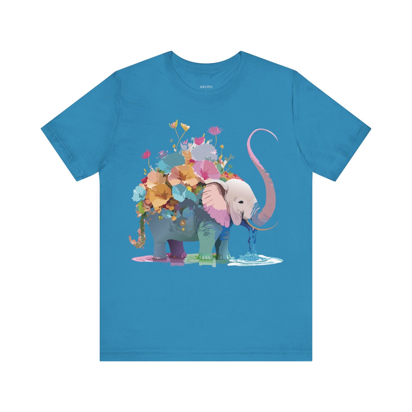 T-Shirt aus natürlicher Baumwolle mit Elefant