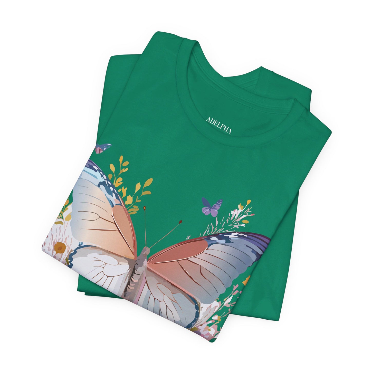 T-shirt en coton naturel avec papillon