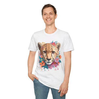 Cheetah Print Unisex Softstyle Tee Gildan 64000 Cotton Short Sleeve Shirt