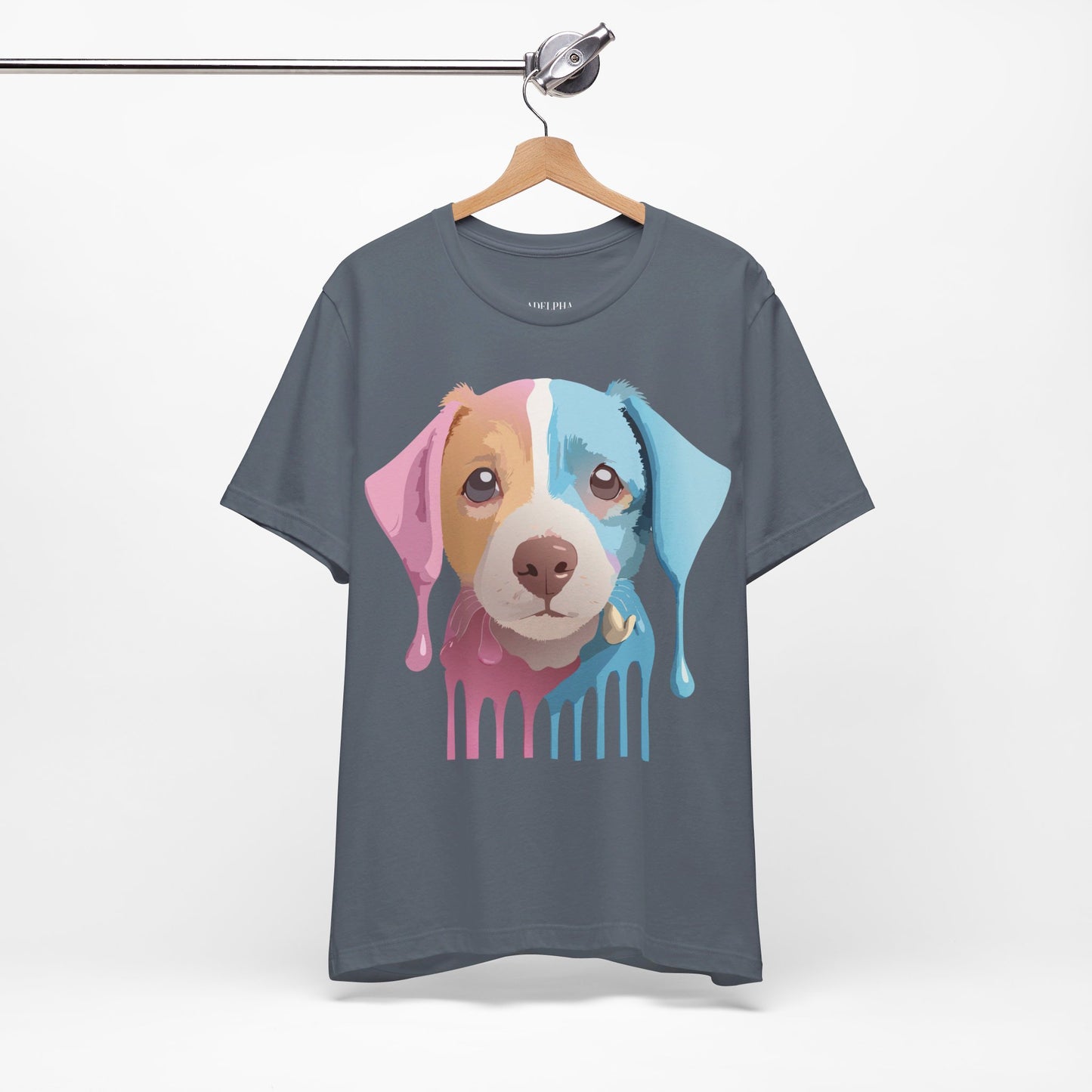 T-Shirt aus natürlicher Baumwolle mit Hund